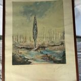 Lithograph by Gérard Kerkhove 50 x 65