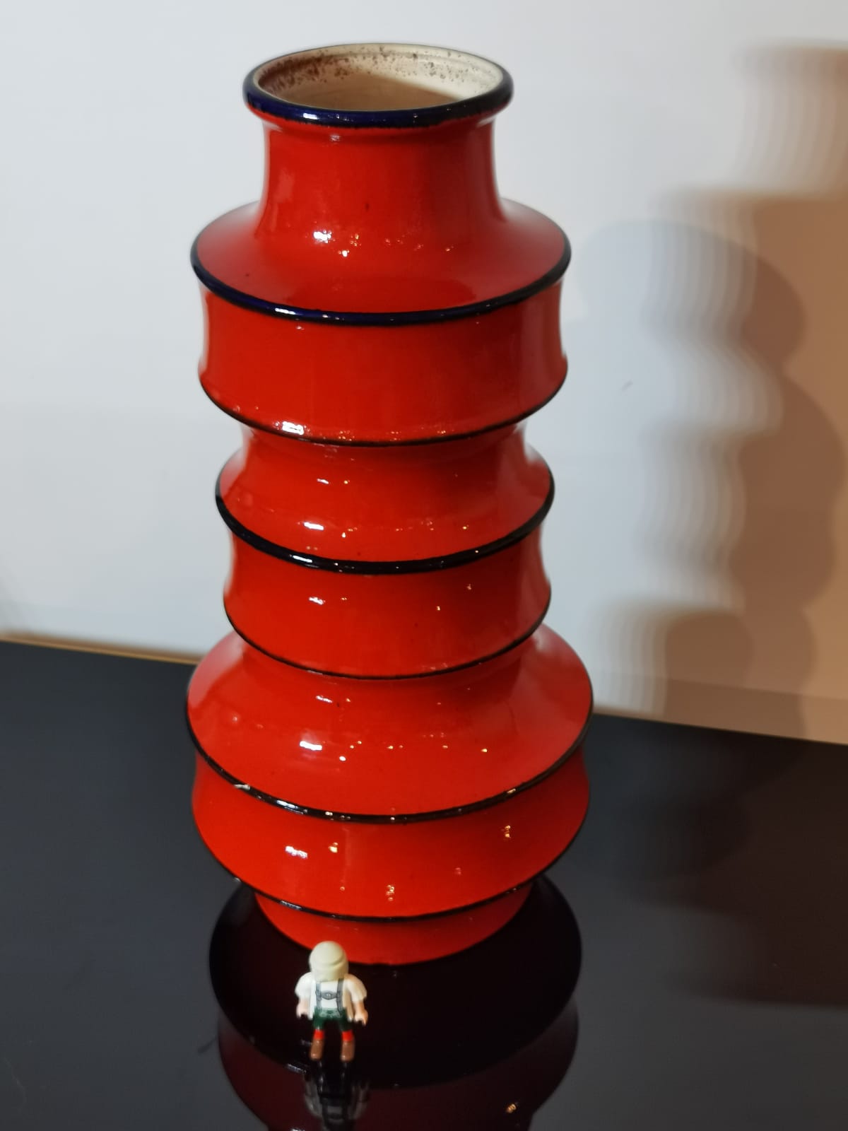 Vase XL west germany 267-48 glossy red ceramic