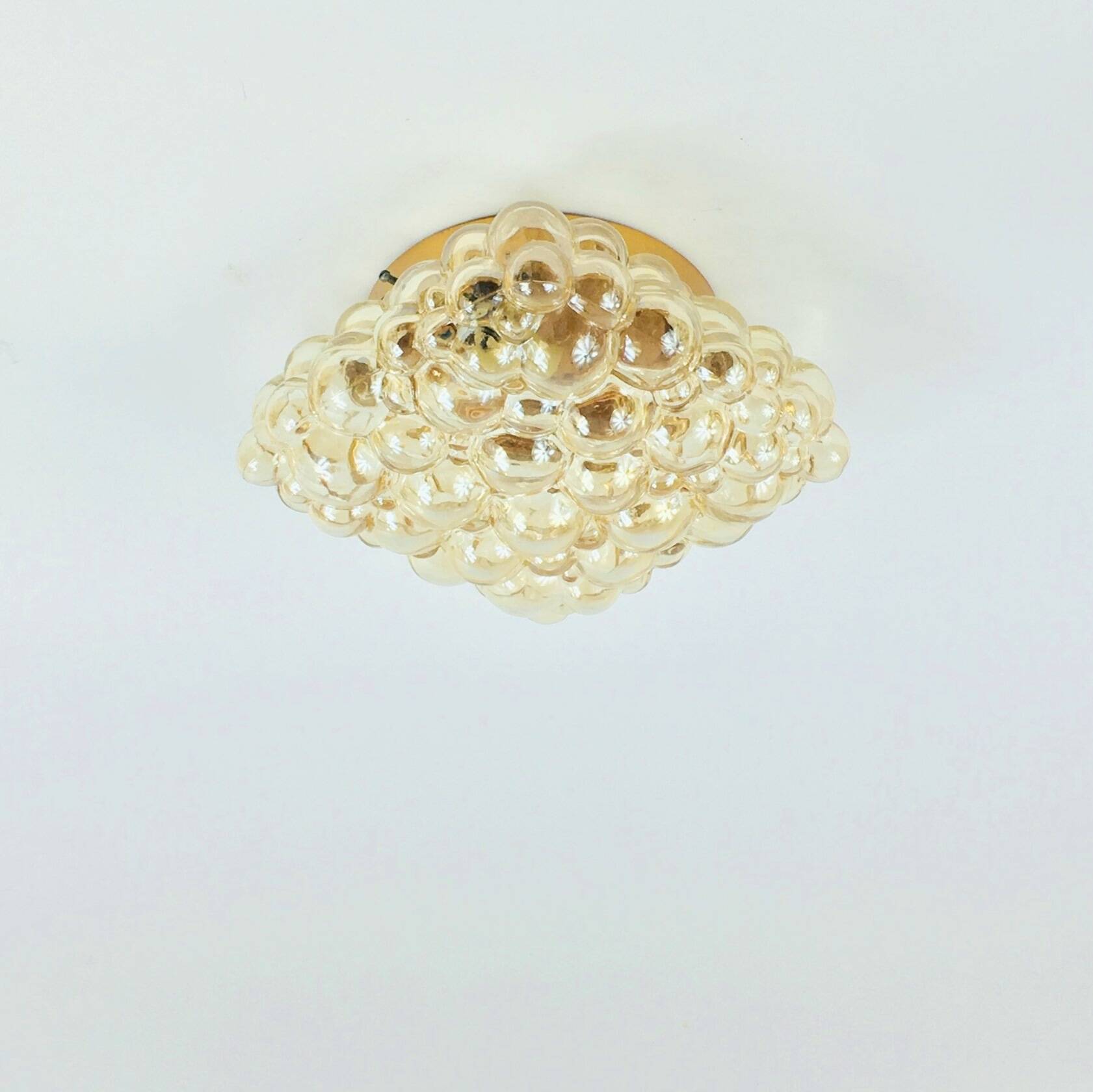 Plafonnier en verre à bulles du milieu du siècle, Tynell pour Limburg, Allemagne, années 1970