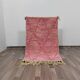 Handmade pink Beni Ouraine rug, size 140 x 260 cm