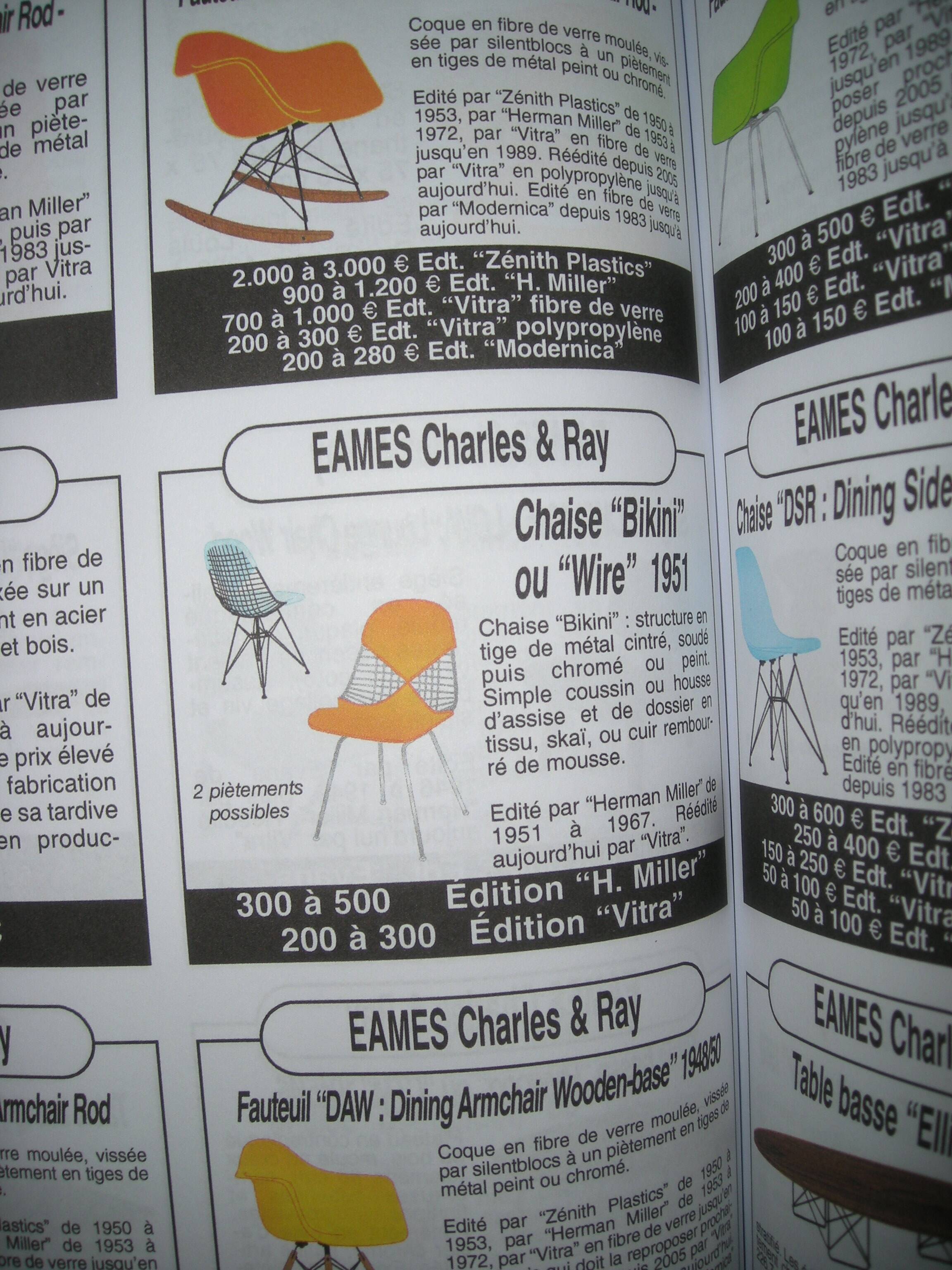 Paire de chaises Eames Wire DKX des années 50 - 60
