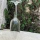 4 champagne flutes in transparent glass model Isabelle vintage 1970