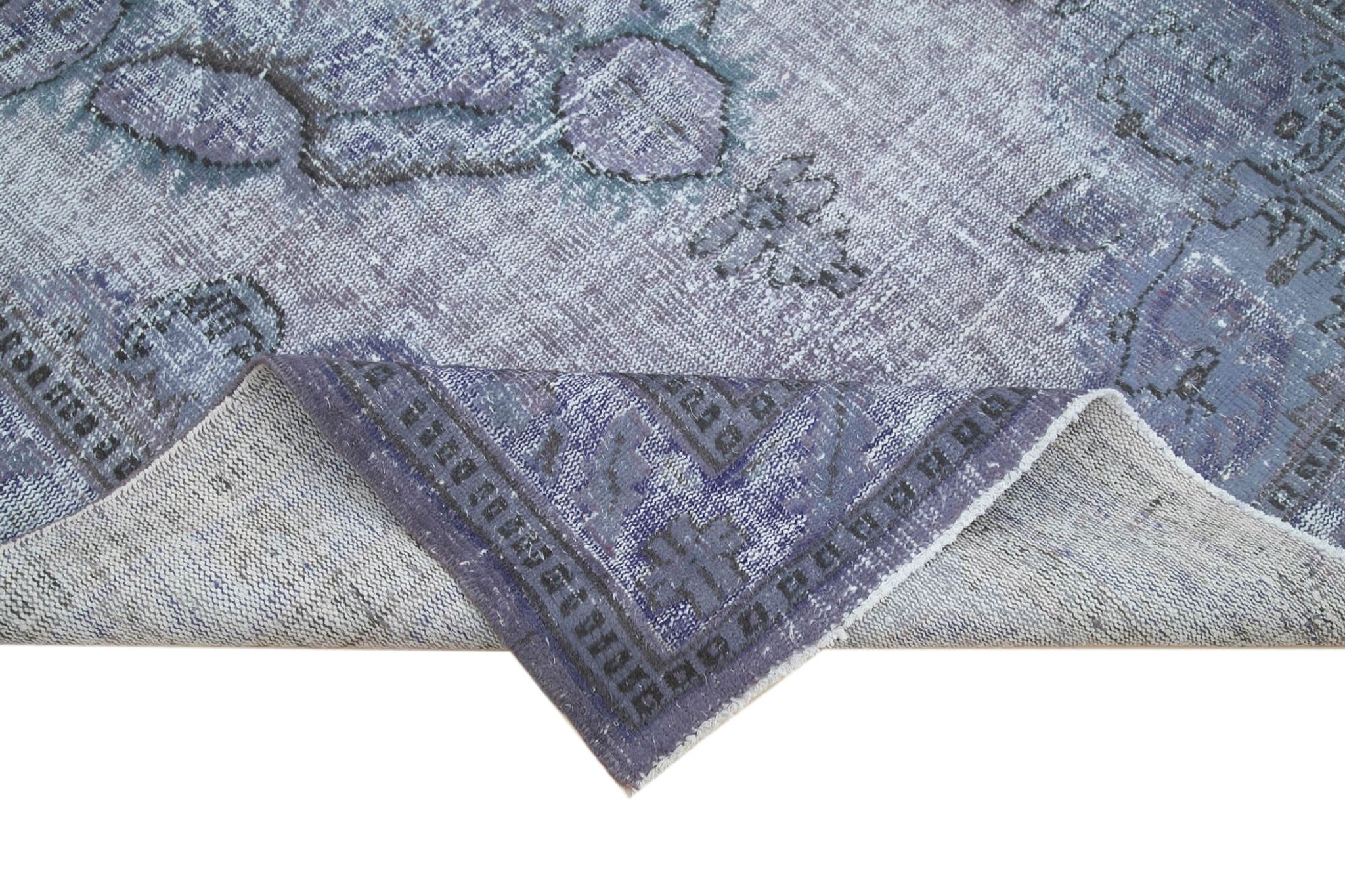 Tapis anatolien rustique des années 1980 noué à la main 174 cm x 280 cm gris