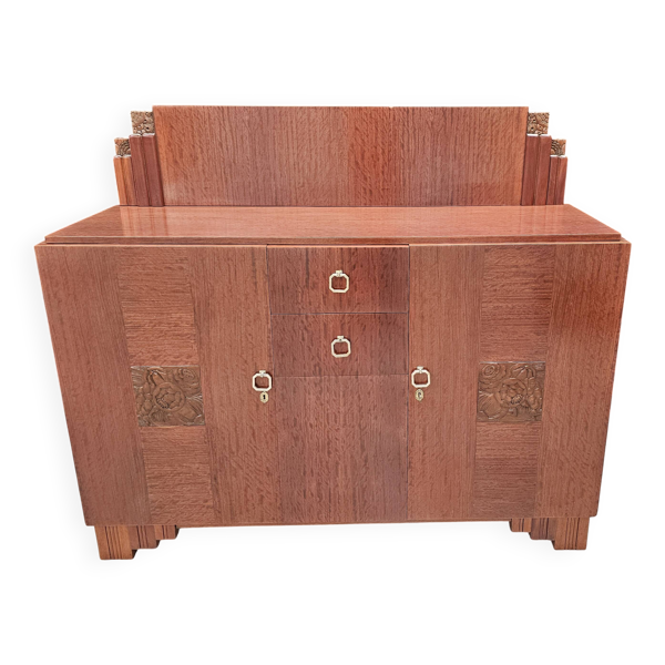 Buffet Art Déco de Saddier & Fils en palissandre massif et placage
