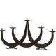 Large brutalist wrought iron candle holder, 1950s