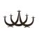 Large brutalist wrought iron candle holder, 1950s