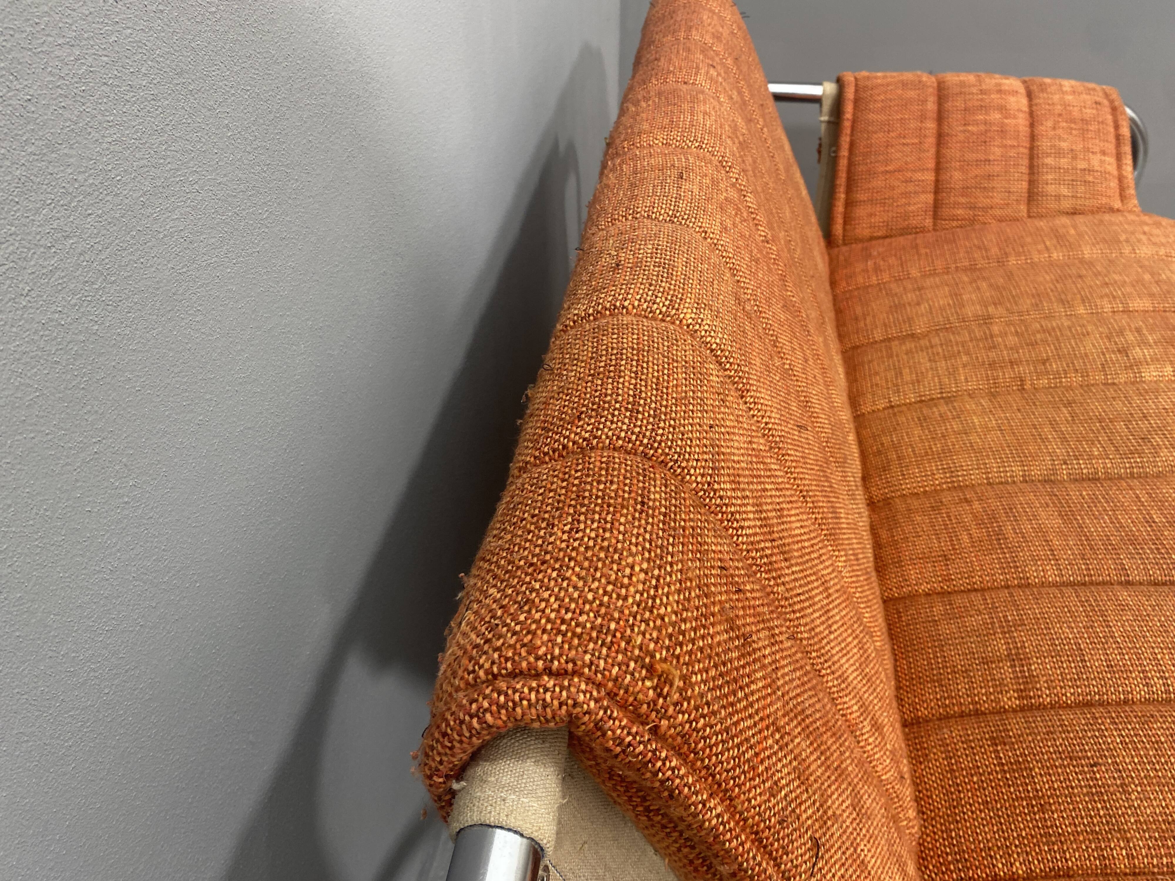 Chromed functionalist sofa by Viliam Chlebo, 1970´s, Czechoslovakia