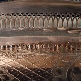 Silver metal serving tray