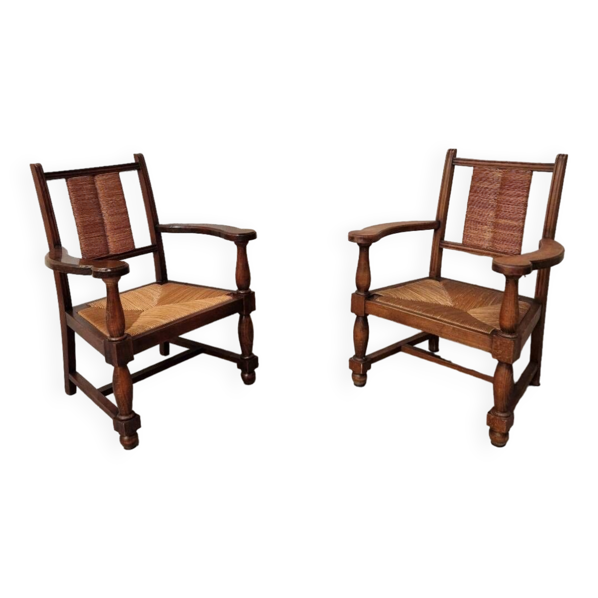 Paire de fauteuils néo-basque