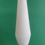 Large double lighting vintage opaline table lamp