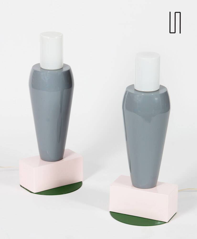 Pair of lamps by Gerard Taylor for Drimmer, 1981