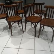 Suite of 6 chairs of Vintage Bistrot 1960s