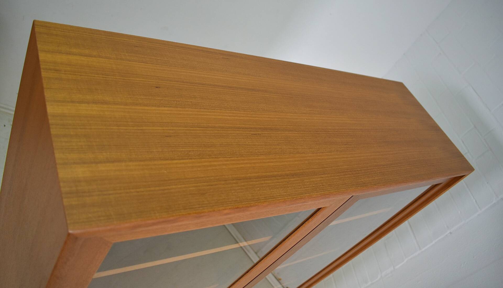 Display cabinet by WK Möbel showcase 1970s Vintage Teak