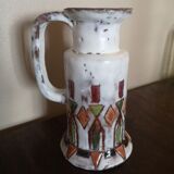 Ceramic pitcher vase signed Fernande Kohler - Vallauris - 1950s/60s