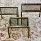 Set of 3 brass nesting tables by Guy Lefevre for Maison Jansen
