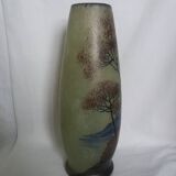 Vase au décor peint signé Jem Joseph Mure