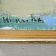 Stig Wernheden, Scandinavian Modern Landscape, 1960s, Oil on Canvas, Framed