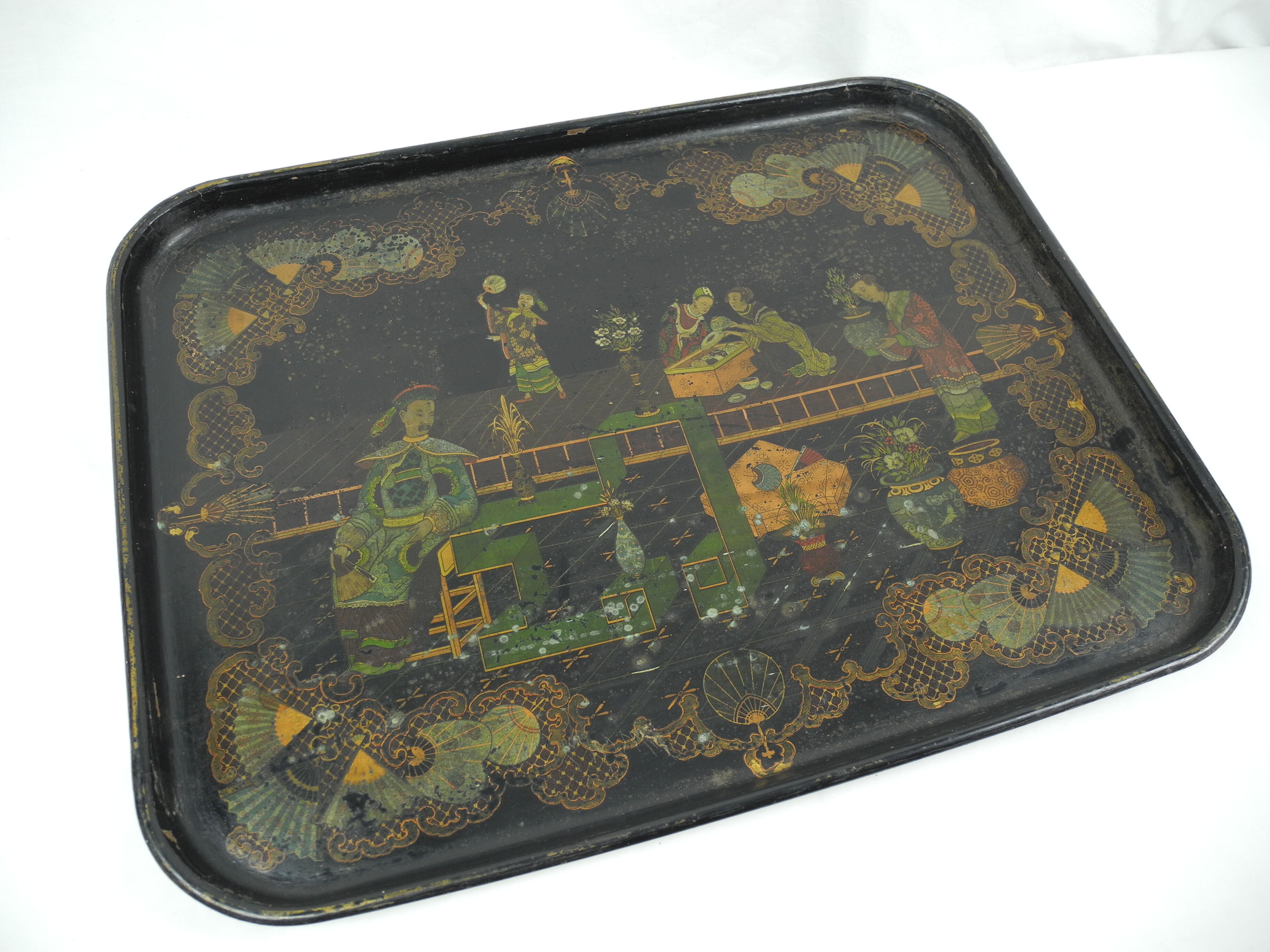 Napoleon III boiled cardboard tray old boiled cardboard tray