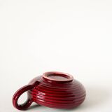 Large ceramic candle holder, Bordeaux, signed Vallauris, 1970