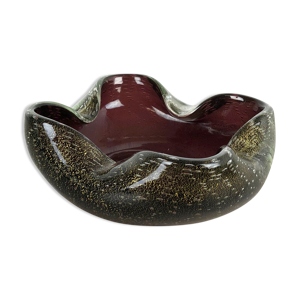 cendrier en verre de Murano Poussière d'or, Italie, années 1970