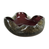 Cendrier en verre de Murano "Poussière d'or", Italie, années 1970