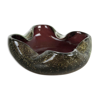 Murano glass ashtray "Golden Dust", Italy, 1970