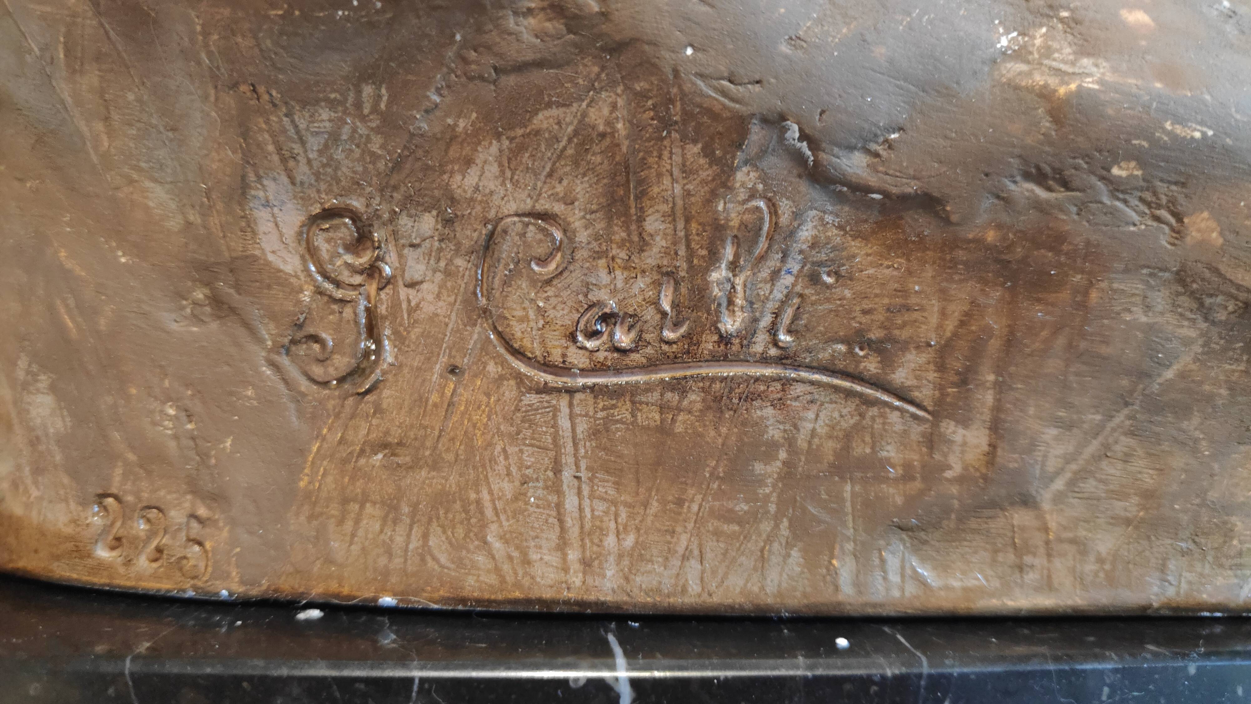 Bust of Mermoz in plaster by Giuseppe Carli (1915-1987)