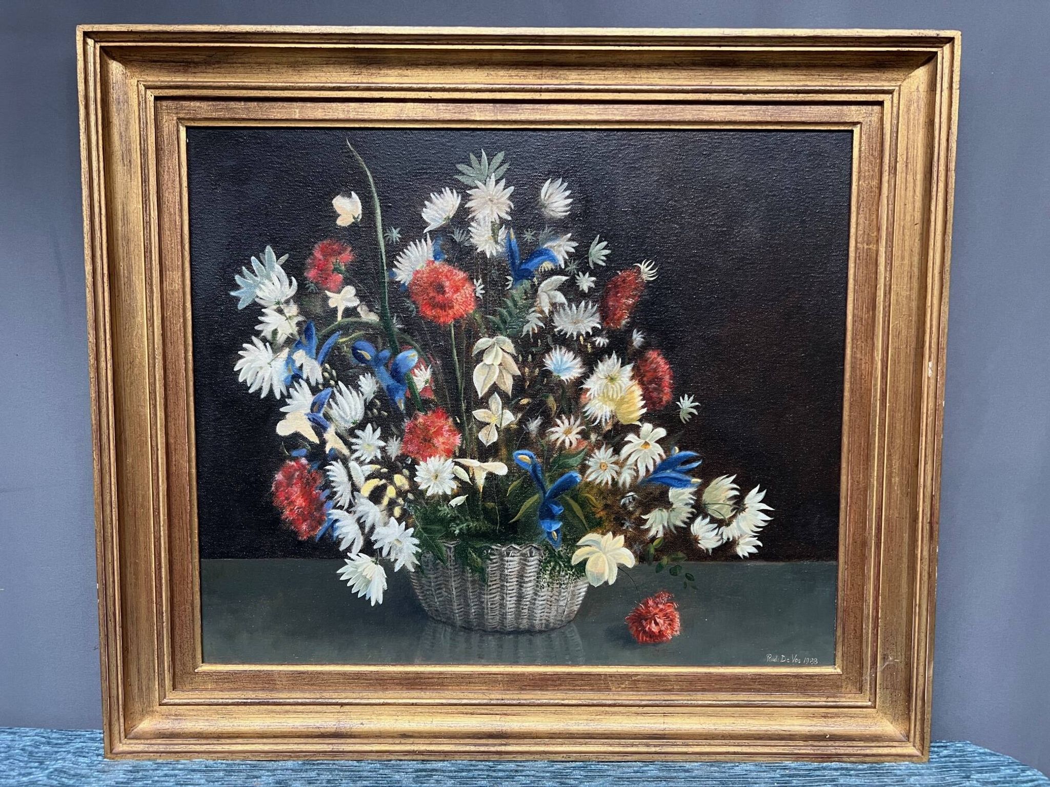 Rudi de Vos. Nature morte aux fleurs.