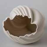 Nordic White Swirl Ceramic Vase, Abstract Decorative Home Decor