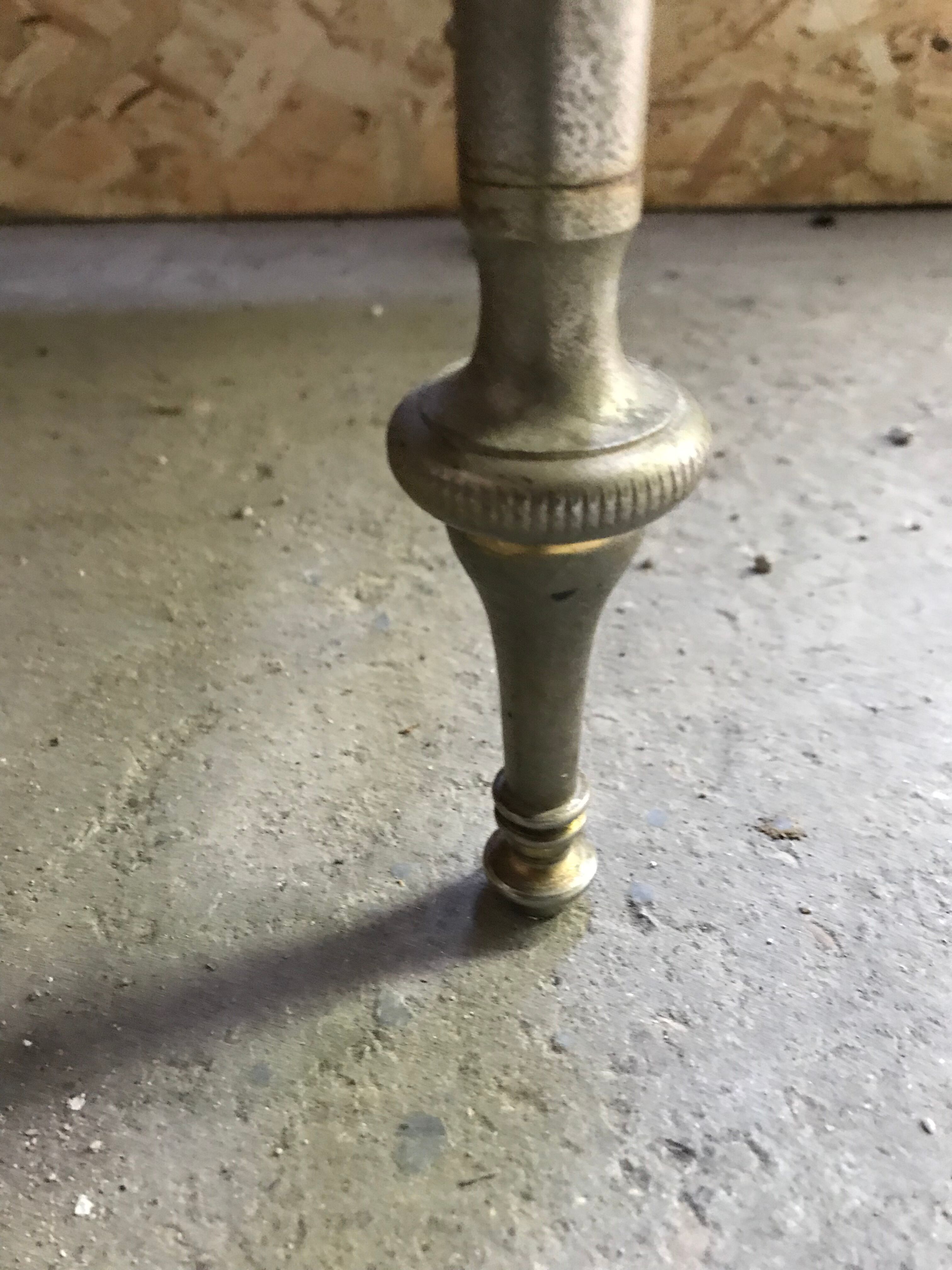 Brass and marble coffee table