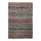 Tapis Kilim Vintage Motifs Ethniques Vert et Rouge, 180x271 Cm