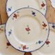 4 vintage flat plates Digoin Sarreguemines model Mary-Lou