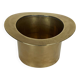 Champagne cooler shaped like a brass top hat.