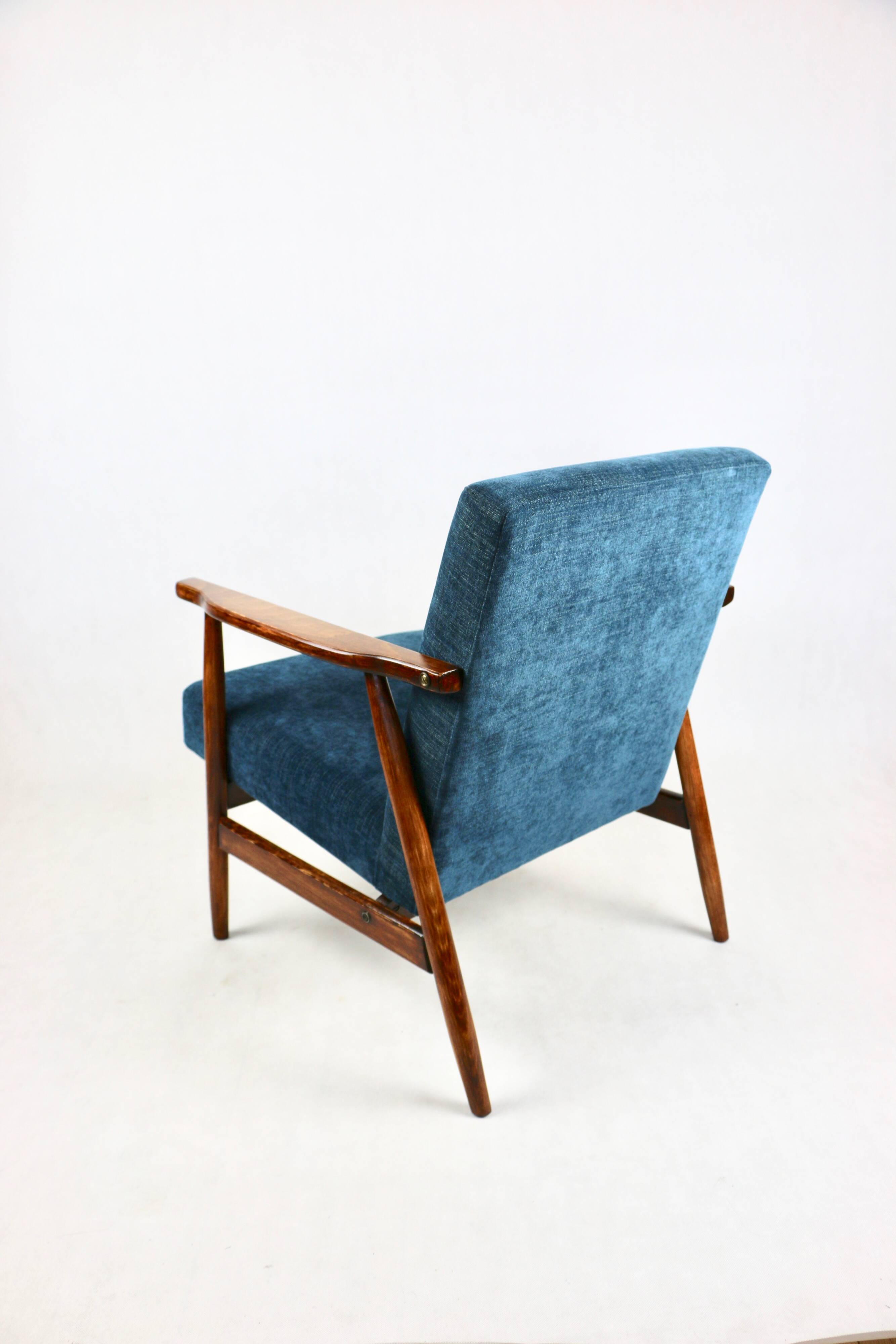 Fauteuil vintage, années 70 bleu - marine comme Lis