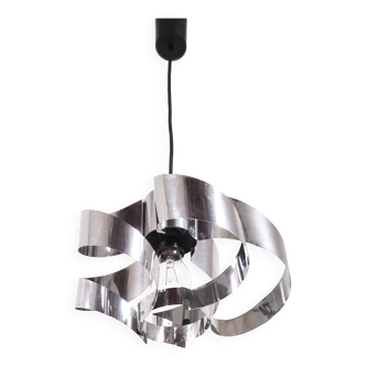 Space age pendant light stainless steel blades