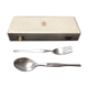 Vintage Christofle Silver Plated Fork and Soup Spoon Set Tapio Wirkkala Duo