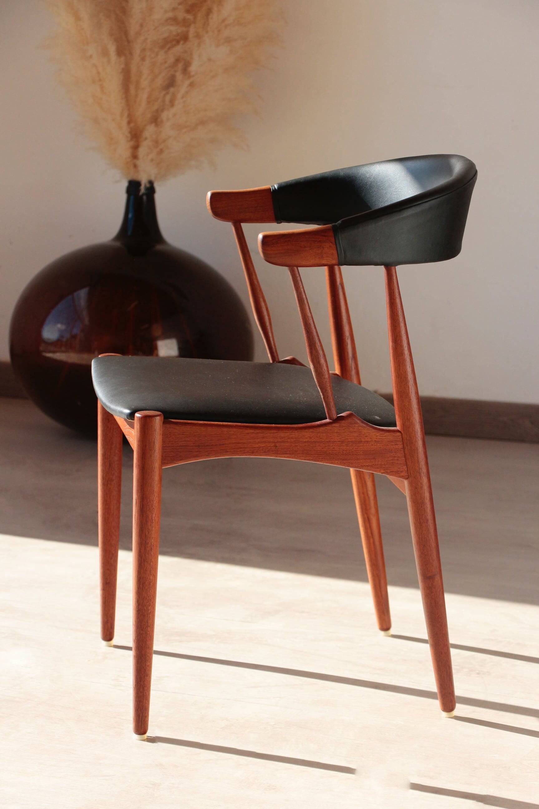 Set of 4 Johannes Andersen Scandinavian teak armchairs, 1960s