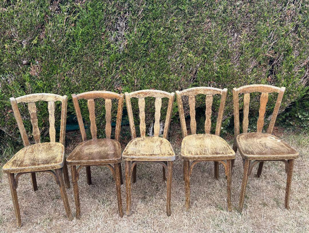 Set of 5 Baumann bistro chairs 83