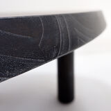 Pair of 3-legged side tables - in the style of Pierre Chapo