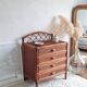 Commode en rotin circa années 70