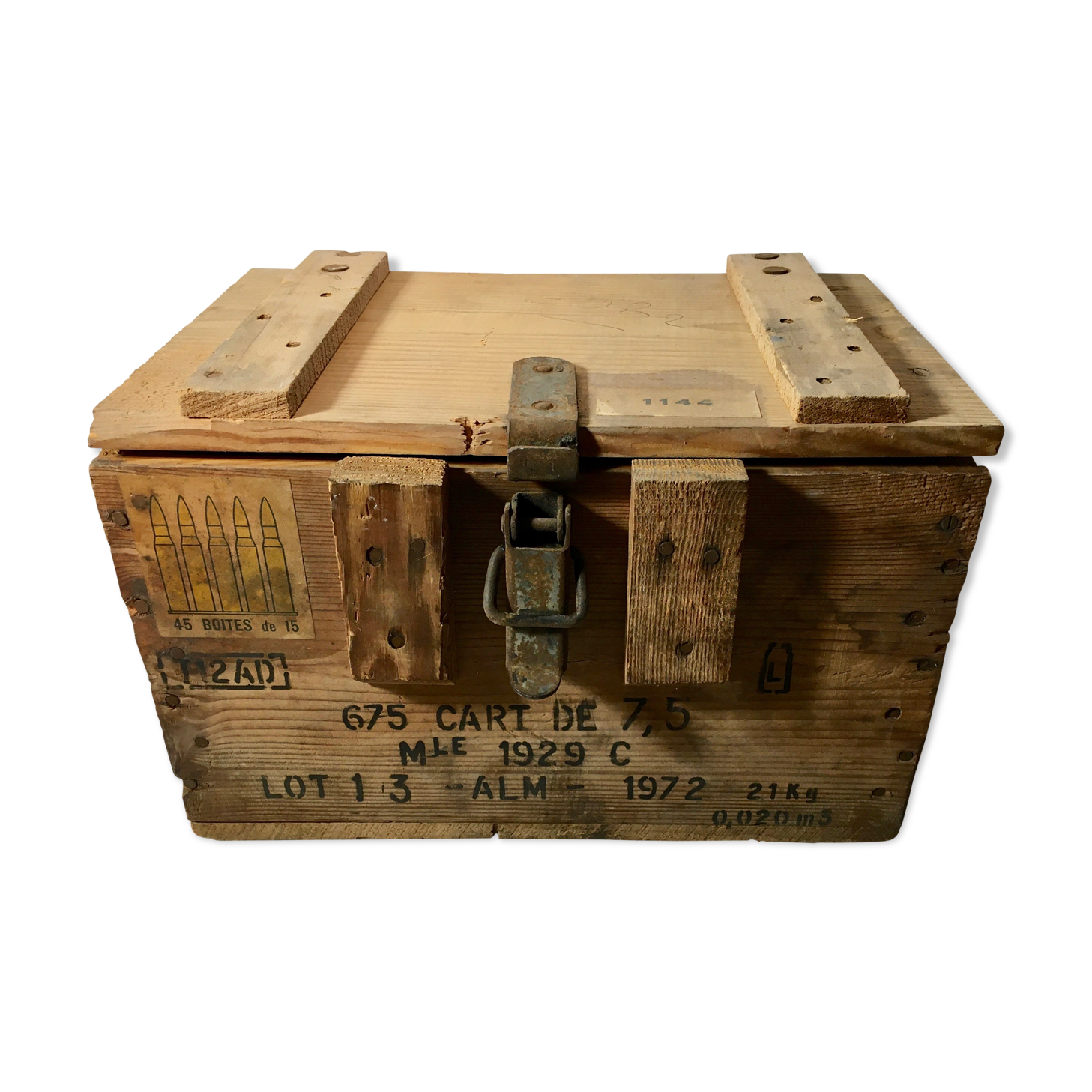 Wooden military crate 1972