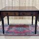 Table bureau anglaise en acajou XIXème avec 2 tiroirs