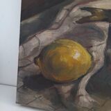 Nature morte au poisson huile sur toile