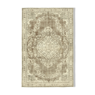 Tapis beige turc tissé à la main 159 cm x 246 cm