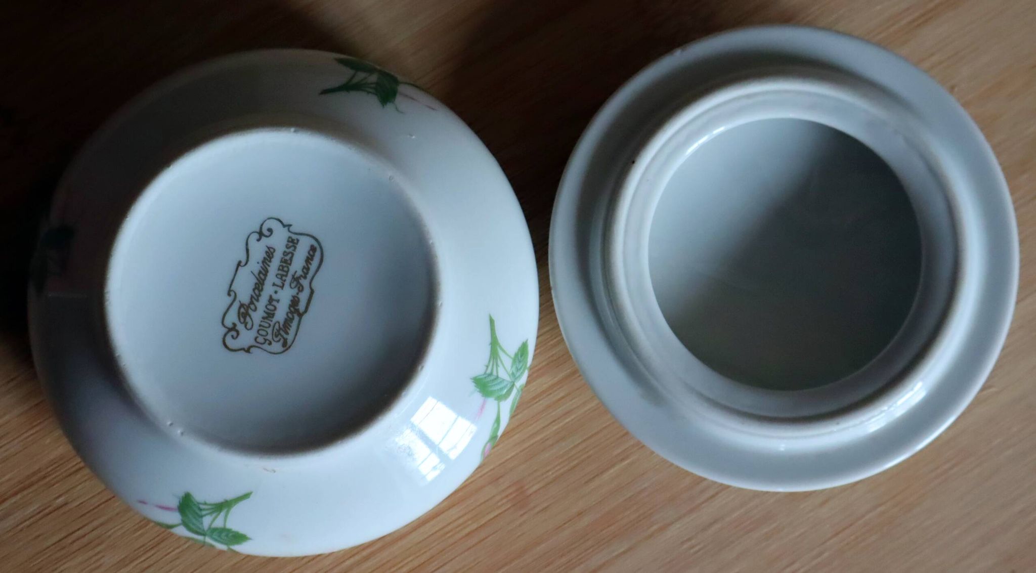 Limoges porcelain jewellery box bonbonnière - Coumot-Labesse