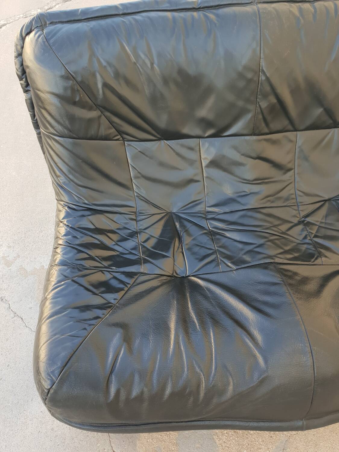 2 seater leather sofa 1970