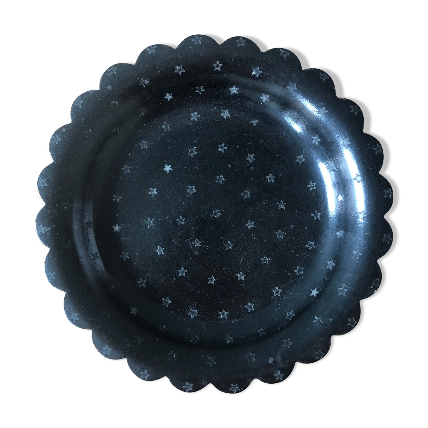 Napoleon III cup in boiled cardboard decorated with white stars