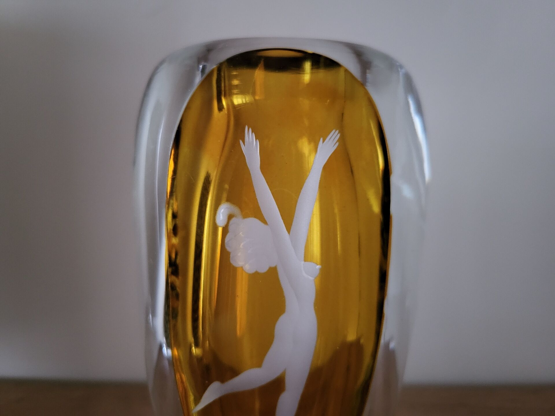 Decorative glass vase Art Deco Woman