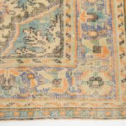 Medallion orange wool rug, beige orange vintage turkish rug 6x10 ft