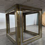 Italian dining table with a travertine top.